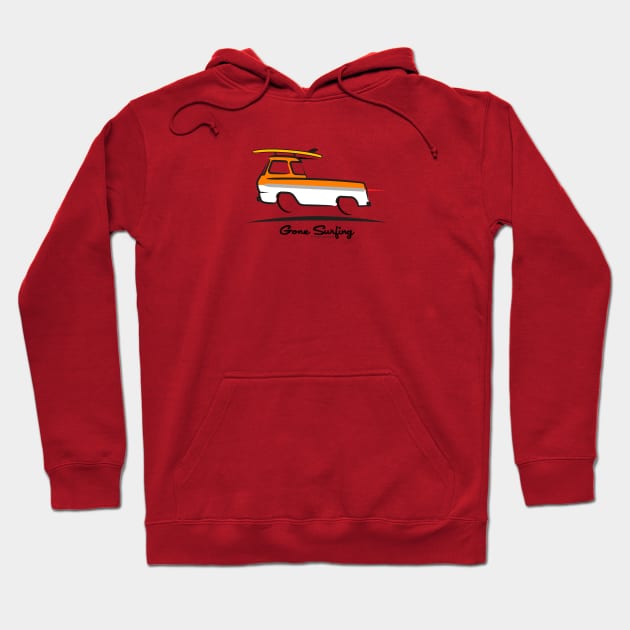 1961 Ford Econoline Pickup Truck Gone Surfing Hoodie by PauHanaDesign